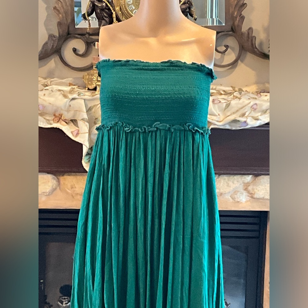 NWT Free People off shoulder jumpsuit / romper Green XS - Picture 2 of 10
